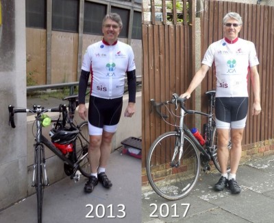 Same bike, same clothes, different man!