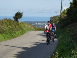 Tom and Amanda from York tackling the mountain out of Redruth